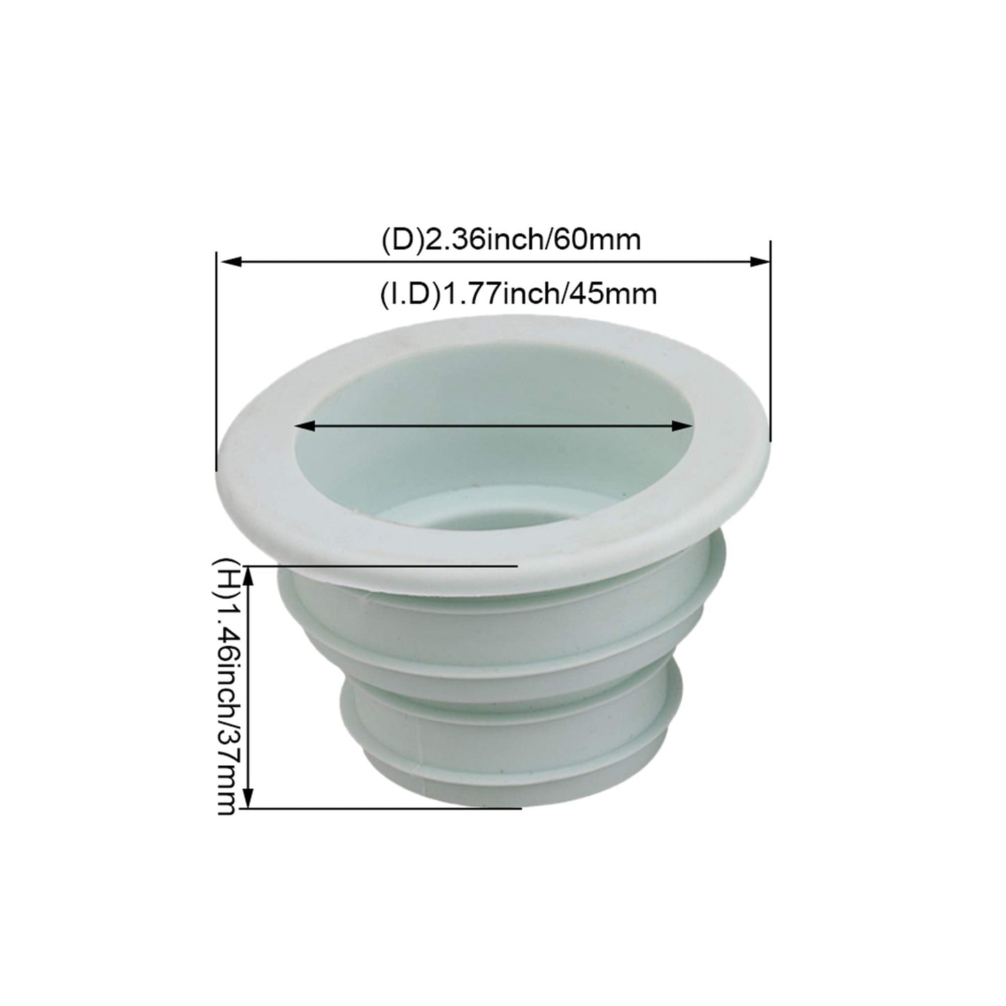 RDEXP Drain Pipe Seal Hose Plug Washing Machine Drain Bathroom Kitchen Green Set of 2