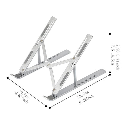 VPB Foldable Laptop Stand, Adjustable, Portable, Aluminium, Silver, 10-15.6 inch Laptops