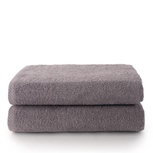 Top Towel - Plus - Large Bath Towels - Bath Towels - 2 Shower Towels - 100 x 150 cm 100% Cotton - Grey