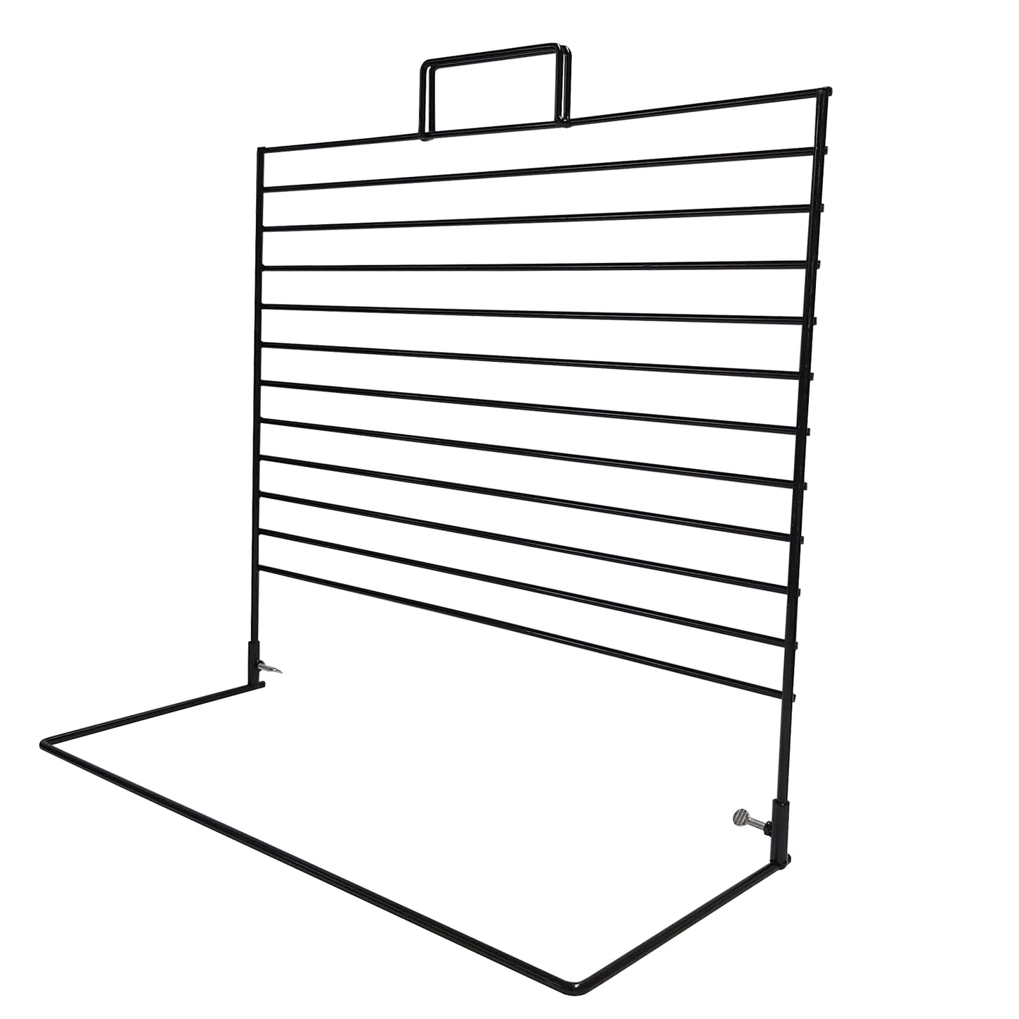Large Counter Mesh Panel Hook Stand in Black for Shop Display, Keyrings, Gifts 380mm x 220mm Includes 8 x 4 Single Black Mesh Hooks (J46L/7-FBA)