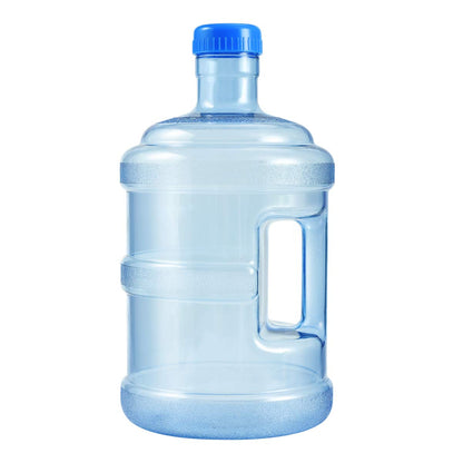 CLISPEED 5L Water Bottle With Screw Cap, Food Grade Mineral Water Bottle Jug Container Easy Grip Carry Handle for Sports Outdoor Travel Camping