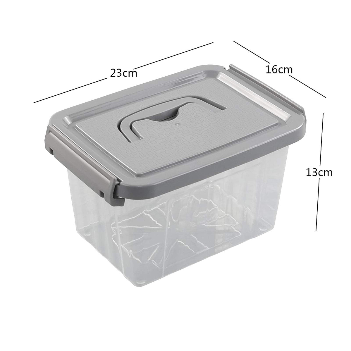 Gitany 3 Liter Small Plastic Containers Set of 6, Clear Storage Boxes with Lids