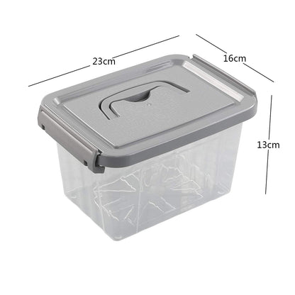 Gitany 3 Liter Small Plastic Containers Set of 6, Clear Storage Boxes with Lids
