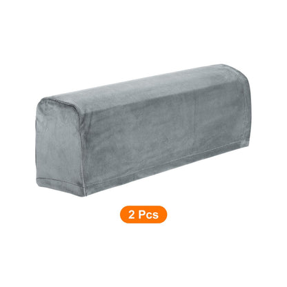 sourcing map Stretch Sofa Armrest Covers Dark Gray 2 Pcs