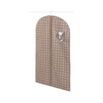 Compactor Clothes Cover Bag, Short Length for Jackets and Suits, Zip Closure, Rivoli Range, Brown/White, 60 x 100 cm, RAN4390_Brown