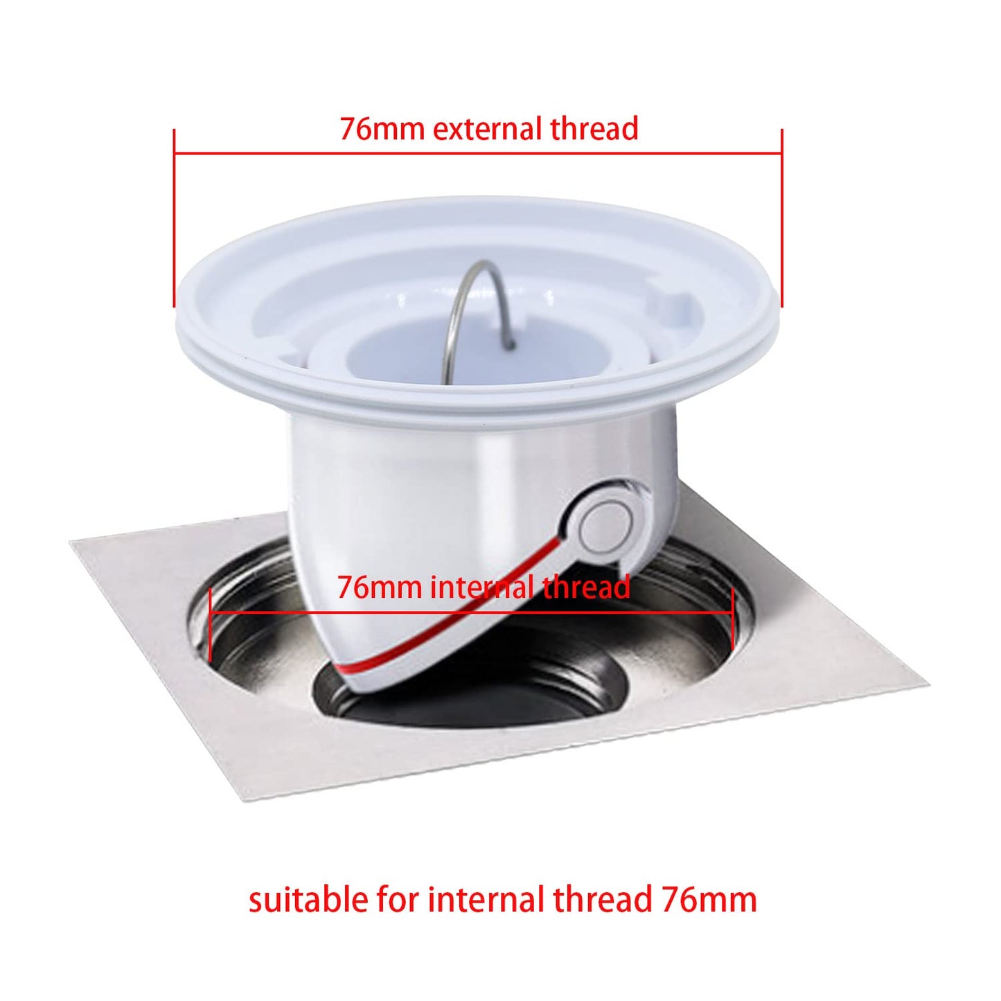 OemClima One way drain plug shower sewer backflow preventer floor drain deodorant anti odor floor drain insert anti insect (2pcs)