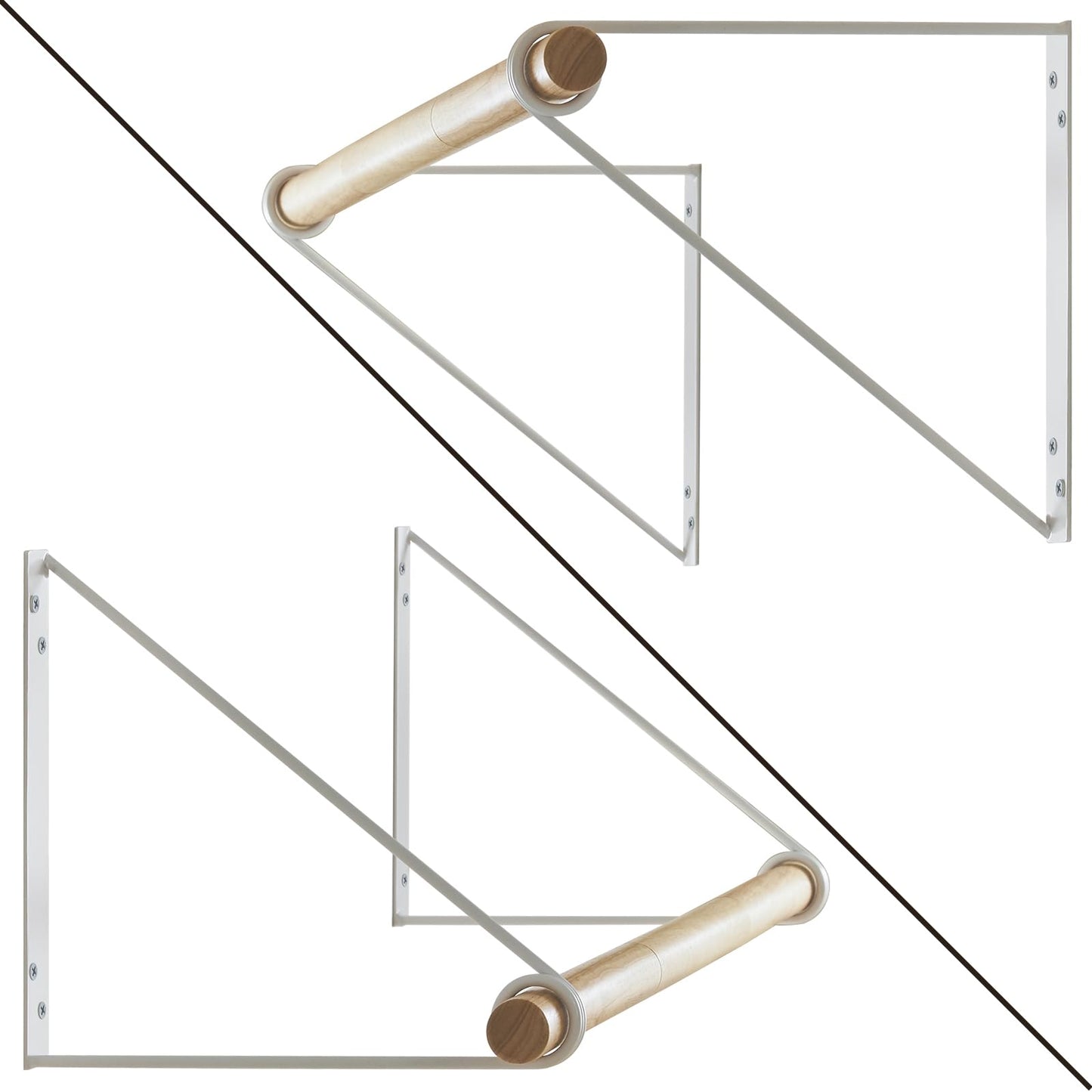 IBUYKE Wall Wardrobe Coat Rack,Wood Wall Mounted Clothes Rail,Hallway Furniture in Industrial Style, Modern Wardrobe Rail，Coat Rack for Entrance