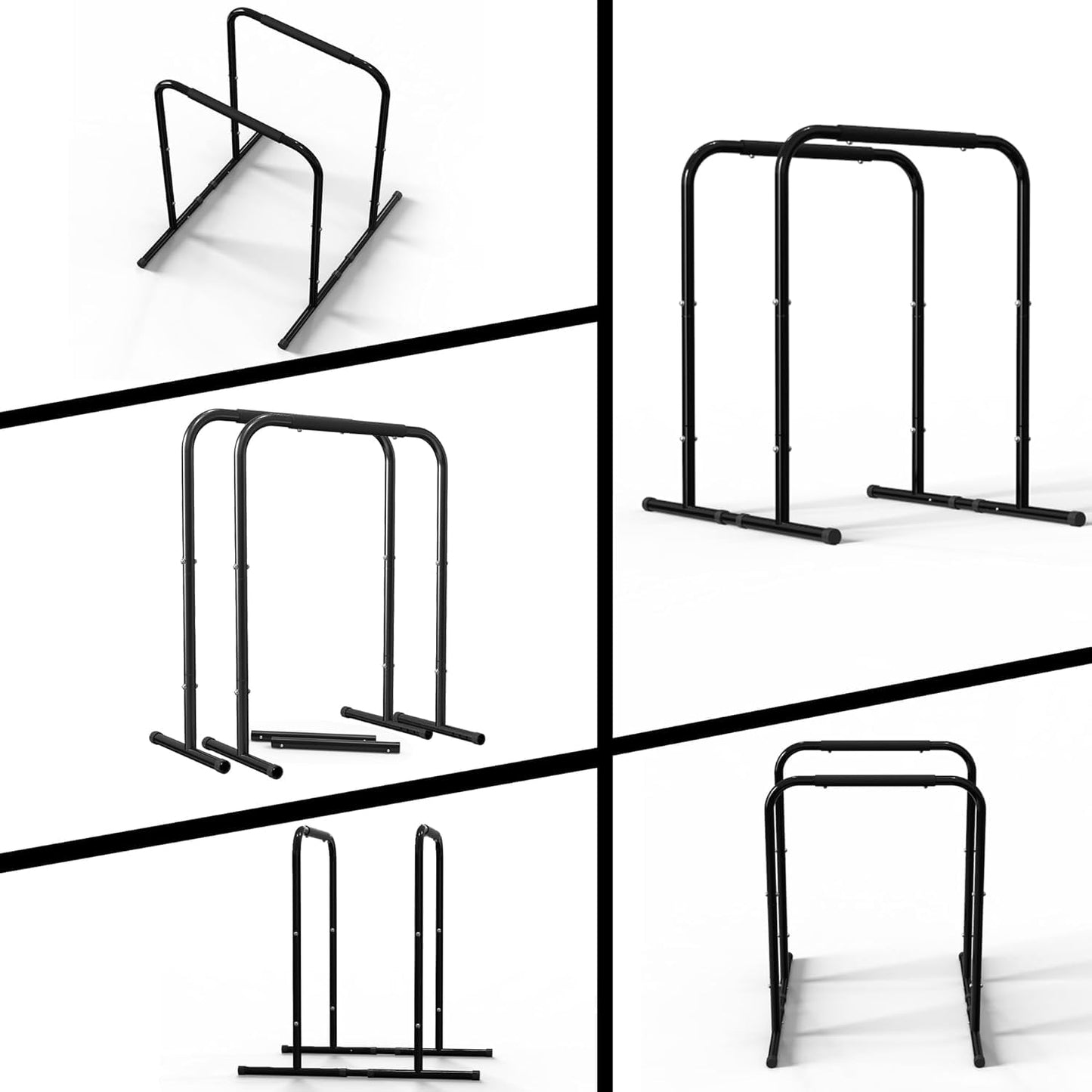 leikefitness Pull Up Dip Station Strength Training Dip Stands Station Tricep Dips Push-Ups For Home Gym (AB1102)