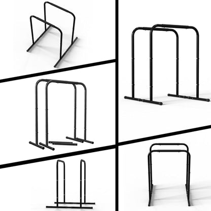 leikefitness Pull Up Dip Station Strength Training Dip Stands Station Tricep Dips Push-Ups For Home Gym (AB1102)
