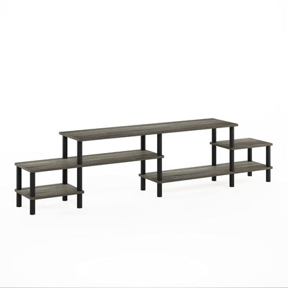 Furinno TURN-N-TUBE TV Stand, Grand Entertainment Center, TV Console for TV up to 55 Inch, for Living Room, Bedroom, French Oak