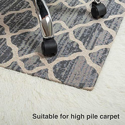 Luxury Chair Mat for Carpeted Floor,Office Chair Mat hardwood floors, 120 X 90cm Multi-Purpose Carpet Protector for Home and Office, protects floors, anti-skidding and stop noise, Santiago