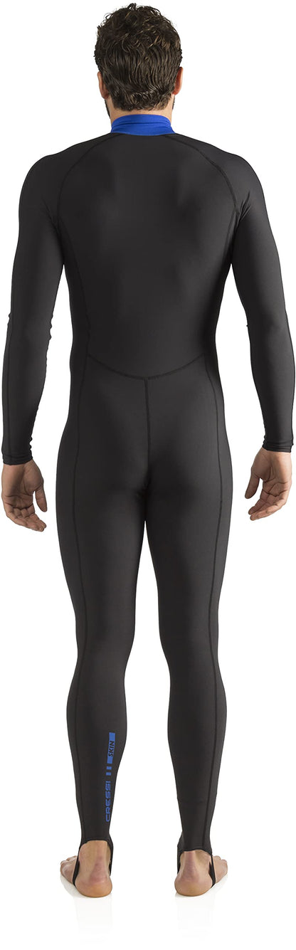 Cressi Men's 1mm One piece wetsuit Skin, Black Blue, L/4 UK