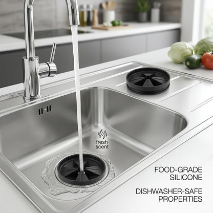 Autotide Silicone Garbage Disposal Splash Guard for Insinkerator, 3.34" Sink Baffle Replacement, Anti-Splash Drain Cover, Quiet Collar Plug