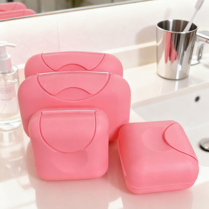 QQdou Travel Soap Case Soap Box with Lid, Creative, Portable, Soap bar Box Container Holder Dish, for Shower Travel Hiking Bathroom School Gym