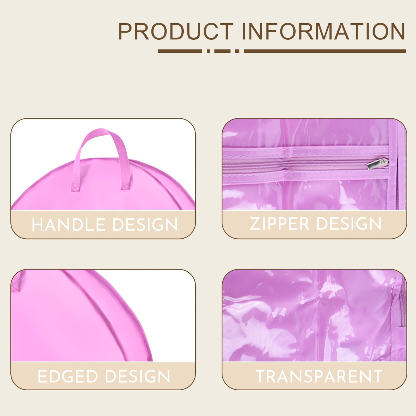 2 Pack 39.37 Inch Dance Costume Bag for Dancers, Hanging Garment Bags with Multiple Pockets, Clear Storage Organizer for Costumes