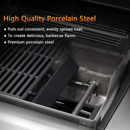 Denmay 38.8 cm Flavorizer Bars for Weber Spirit I & II 200 Series (with Front Control Knobs),Spirit E210 S210 E220 S220 Gas Grills, Porcelain Enameled