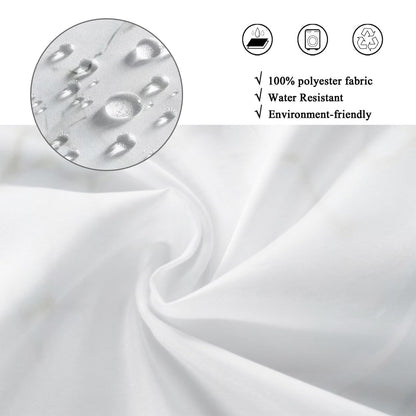 GCIREC Shower Curtain, 180x200cm, Gold and White Marble Modern Crack Luxury Texture Ink Waterproof Fabric Machine Washable Bathroom Curtain with Hooks