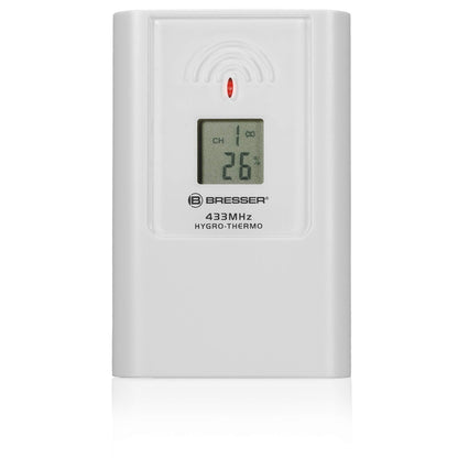 Bresser TemeoTrend JC wireless weather station wall clock with DCF radio clock with large display for temperature and humidity for table or wall