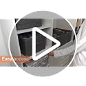 EASEVE 2 Pack Wardrobe Organiser Clothes Storage Boxes - 12 Cell Foldable Closet Shelf Drawer Dividers for Cupboard Organizer, Stackable Clothing Box for Jeans, Trouser, Pants, T-shirt, Sweater