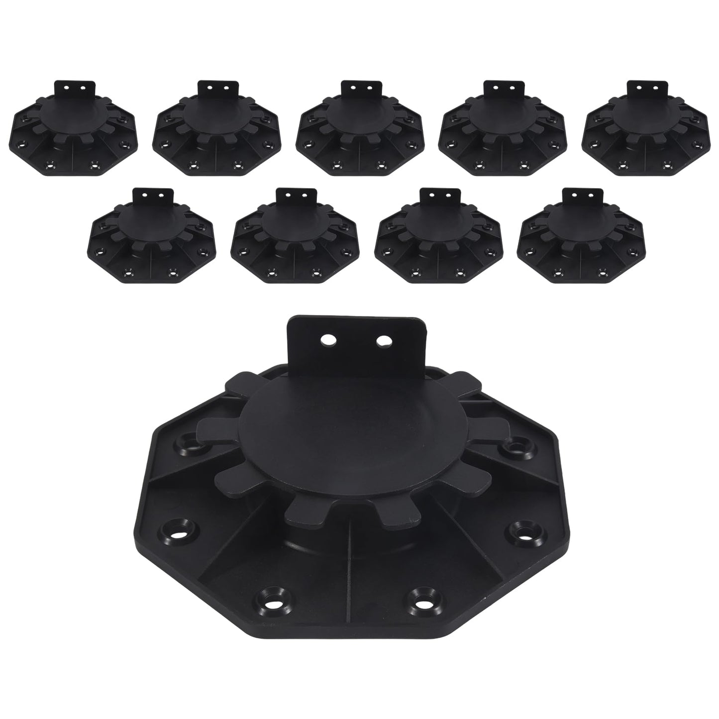 10 Pack Adjustable Decking Pedestals 30-60mm Height Deck Supports