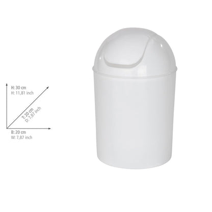 WENKO Pedabin Economic Blanco 20x30 cm, PP, White, 20 x 20 x 30 cm