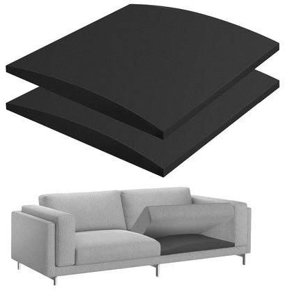 TUAKIMCE 2Pack Sofa Cushion Support for Sagging Seats, 50x 50x 5cm High-Density Foam Sofa Seat Cushions, Curved Furniture Support Pad for Sag Repair