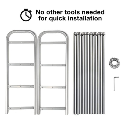 Gurkkst 4 Tier Extendable Shoe Rack Organiser Strong and Durable Heavy Duty Metal Footwear Storage Rack Holds 20+ Pairs (60-100) x 22,5 x 61,5 cm