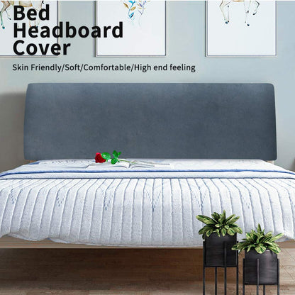 DUJUIKE Headboard Slipcover for King Bed, Stretch Bed Headboard Cover, Dustproof Protector Cover for Linen Tufted Upholstered