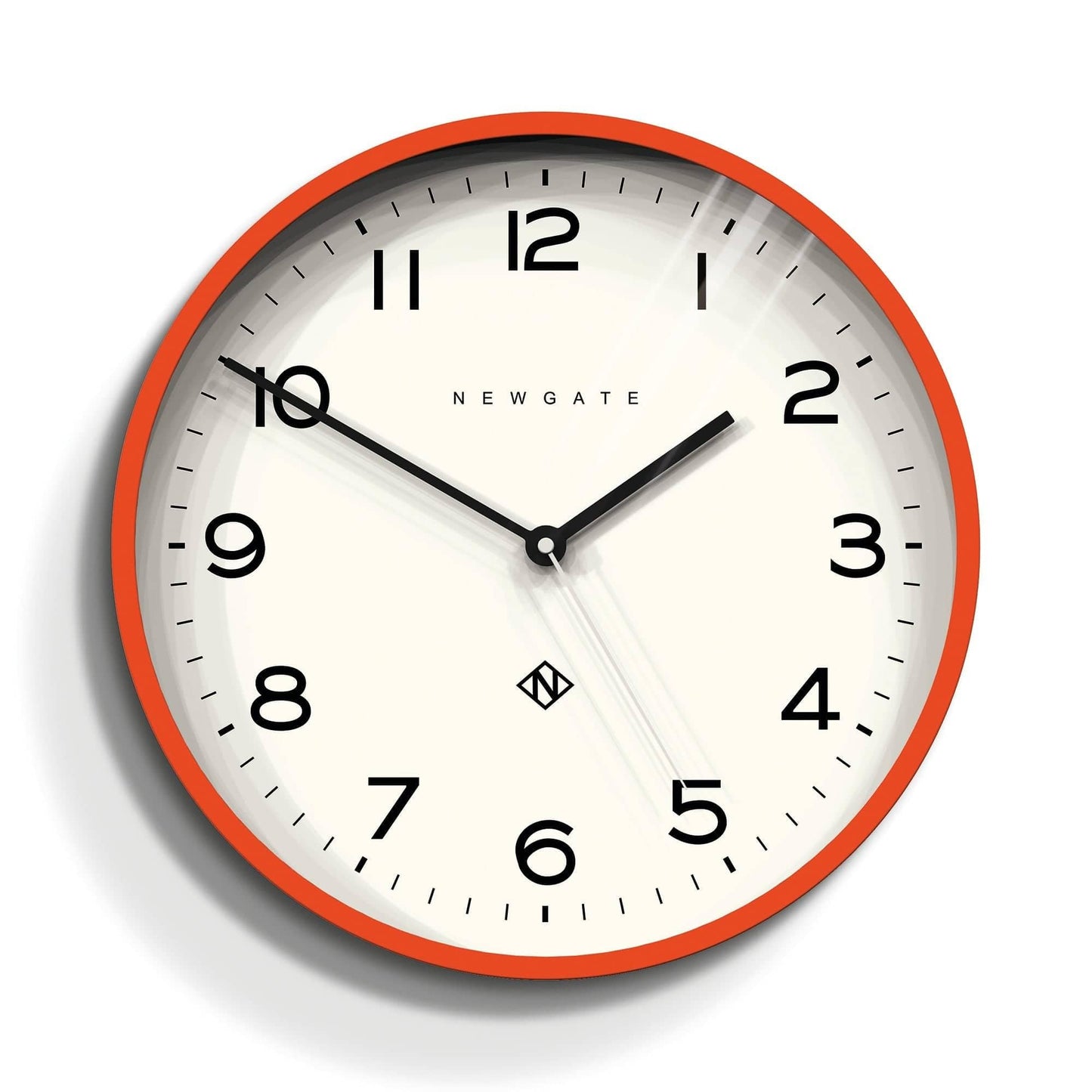 NEWGATE Echo Number Three Modern Wall Clock Wall Clocks - Round Clock - Kitchen Clock - Clocks for Living Room - Office Clock - Contemporary Case -
