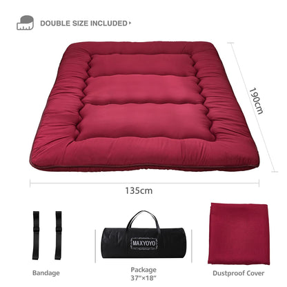 MAXYOYO Futon Mattress, Padded Japanese Floor Mattress Quilted Bed Mattress Topper
