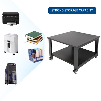 PUNCIA 2 Tiers Movable Laser Printer Copier Stand Cart for Home Office