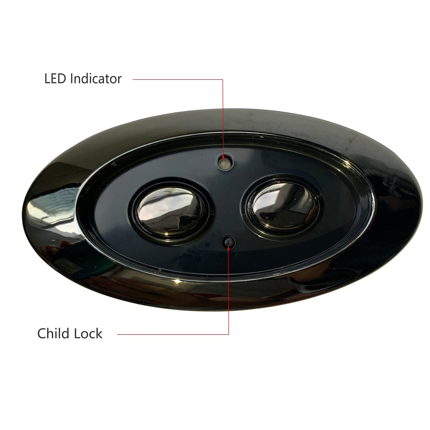 BaiDian Recliner Controller 2 Buttons 5 Pin with Child Lock for Power Recliner Lift Chair Electric Sofa Hand Control Parts