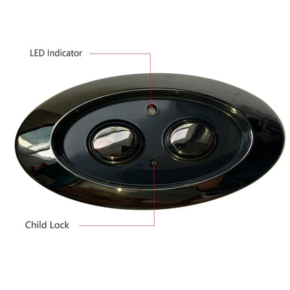 BaiDian Recliner Controller 2 Buttons 5 Pin with Child Lock for Power Recliner Lift Chair Electric Sofa Hand Control Parts