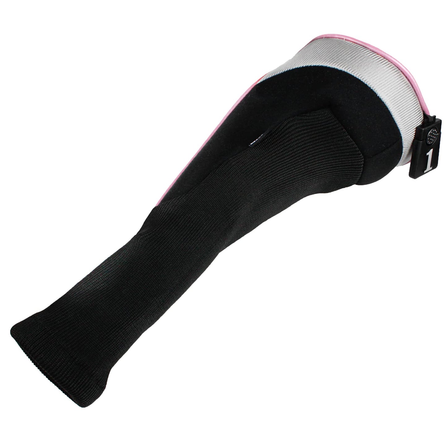Andux 5pcs/Set Golf 460cc Driver Fairway Wood Club Head Covers Long Neck Black/Pink