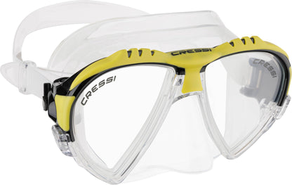 Cressi Adult Matrix & Gamma Mask & Snorkel Set - Clear/Yellow