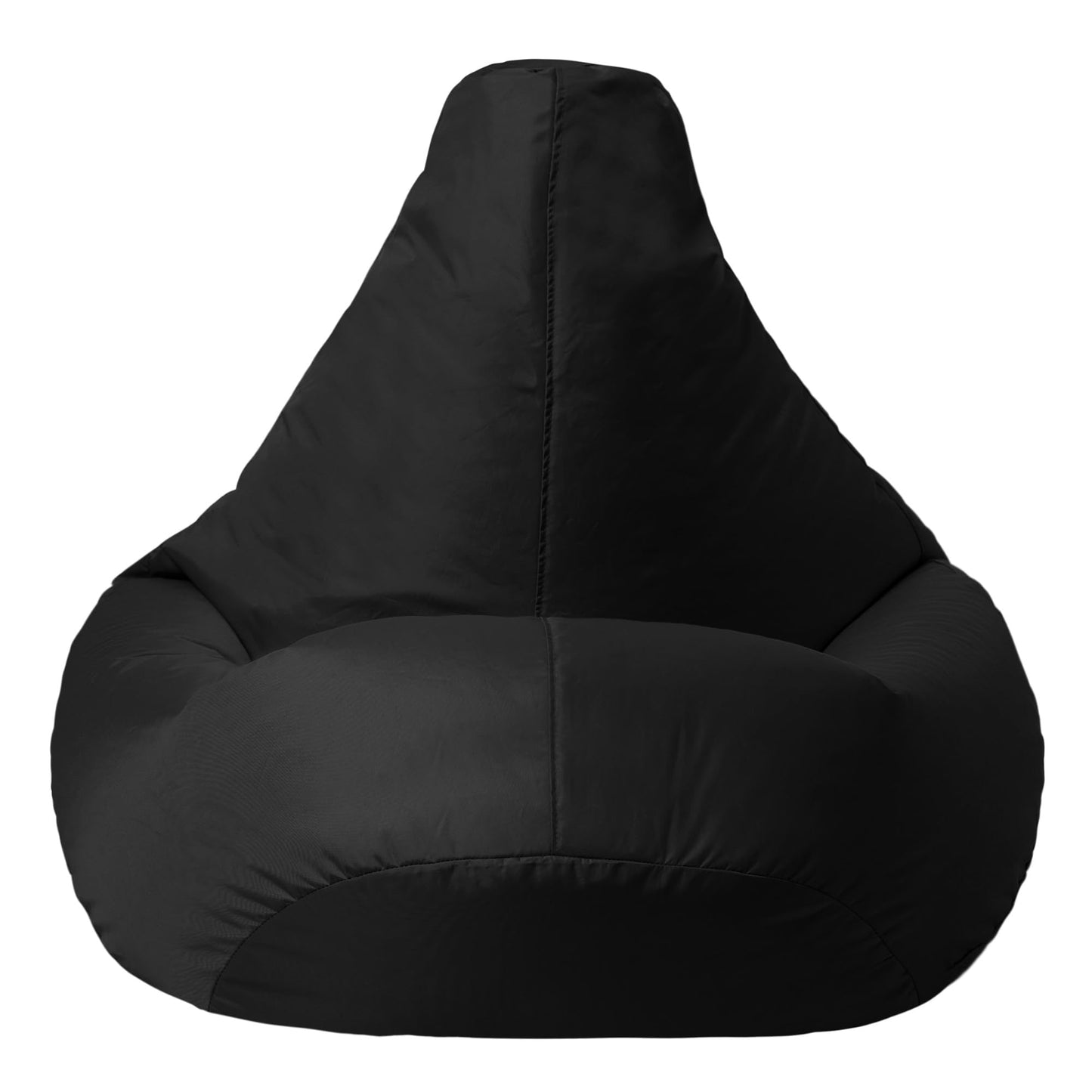 Bean Bag Bazaar High Back Bean Bag Chair - Black, 118cm x 70cm - Water Resistant Garden or Indoor Gamer BeanBag