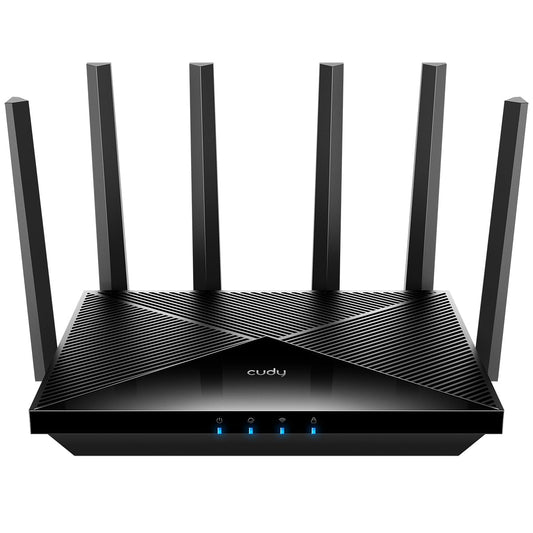 Cudy BE6500 WiFi 7 Router Dual Band Gigabit Gaming Router, 6500Mbp, VPN Client and Server, Cudy APP Control, Broadcom 2 GHz Quad-Core CPU, WR6500