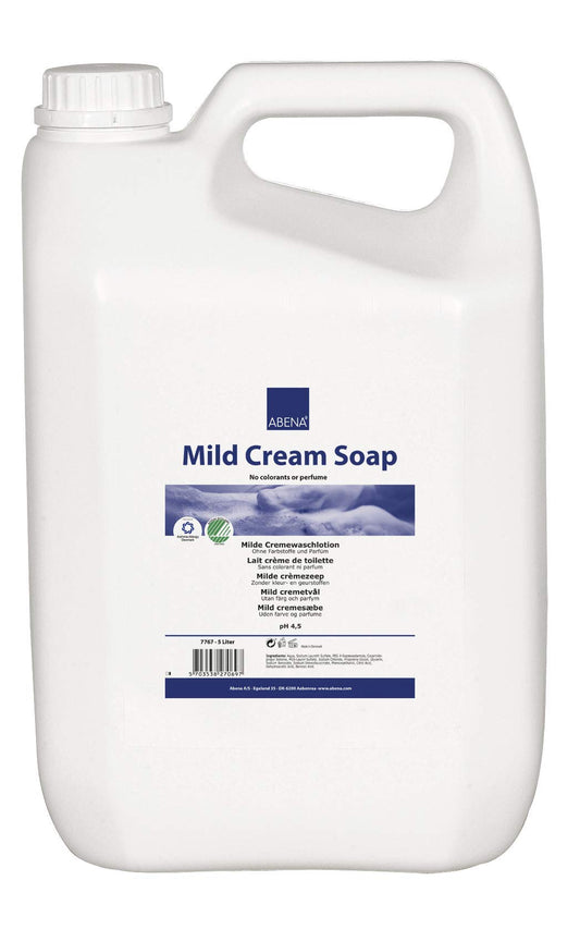 ABENA Mild Cream Soap, Colourant and Fragrance Free - 5 Litre