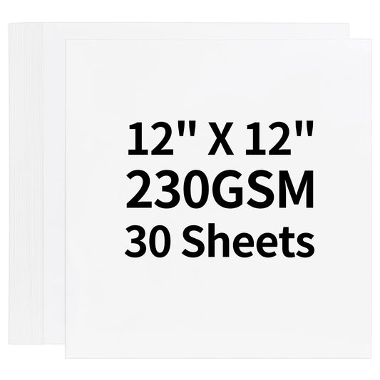 30 Sheets White Cardstock - 12?? x 12?? Heavy Weight 230g/85lb Cover Card Stock Paper Perfect for Scrapbooking, Crafts, Business Cards UAP05WH030