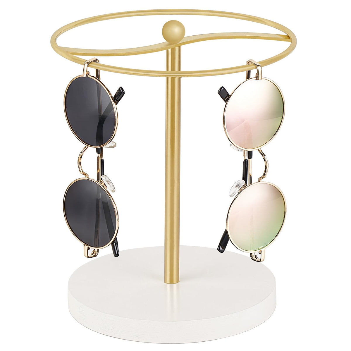 Mkono Sunglasses Organizer Glasses Holder Stand Sunglass Storage Display Eyeglasses Rack for up to 12 Pairs of Eyewear Glasses for Table Dresser Desk