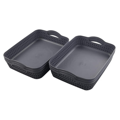 Leendines A4 Paper Trays, Plastic Storage Basket Trays Set of 6