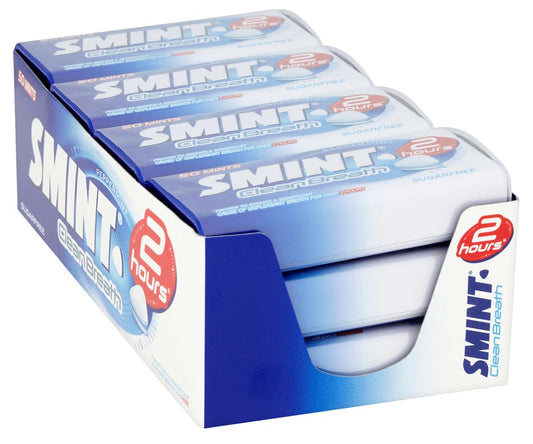 Smint Sugar Free Mints ? 2 Hour Clean Breath, 50 XXL Peppermint Flavour - 12 Tins