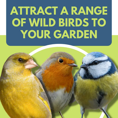 Pet Performance Garden Feast Wild Bird Seed Mix 20kg - All Year Round Wild Bird Feed With Mealworms & Suet Pellets - 100% Natural Nutritional Garden