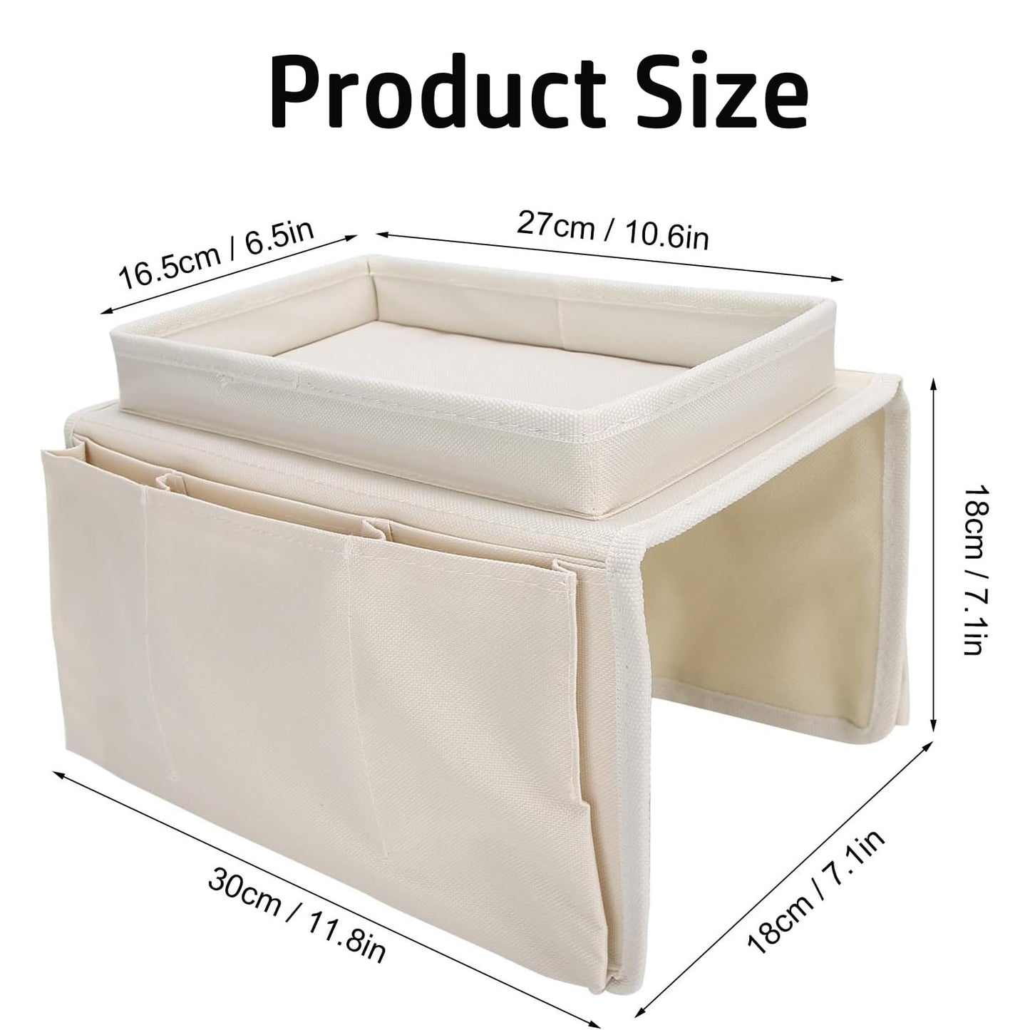 Techchii Sofa Arm Tray Organiser, Armchair Tray Sofa Arm Chair Table Holder