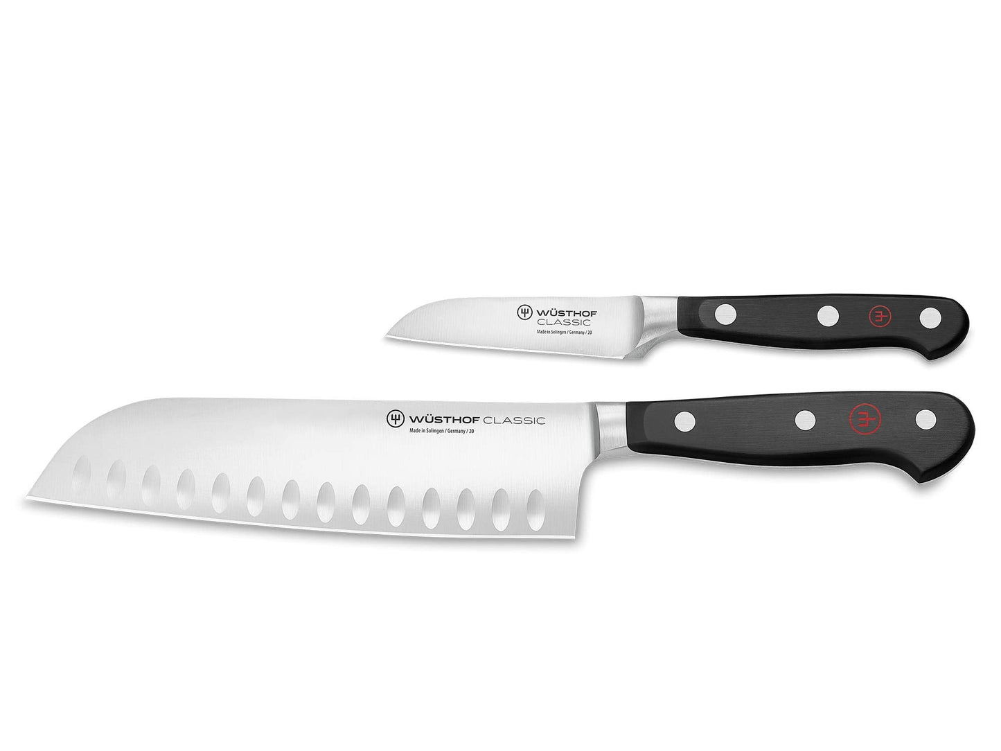 W?sthof Classic 2-Piece Asian Knife Set, Black