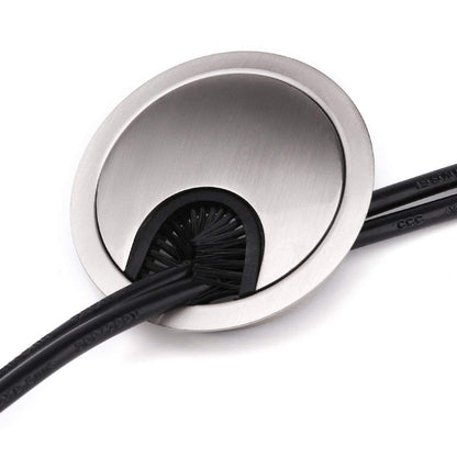 AKORD 4 x 60 mm Desk Table Grommet Cable Tidies Port Hole Covers