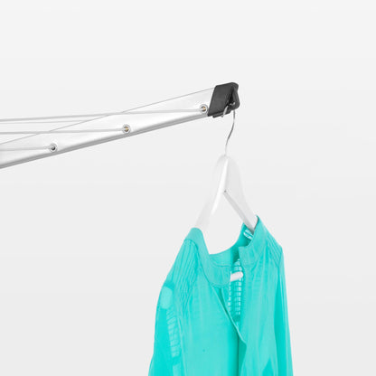 Brabantia - Topspinner - 40 Metres of Clothes Line - UV-Resistant & Non-Slip Lining - Smooth Turns - Umbrella System - Rotary Dryer with Ground Spike