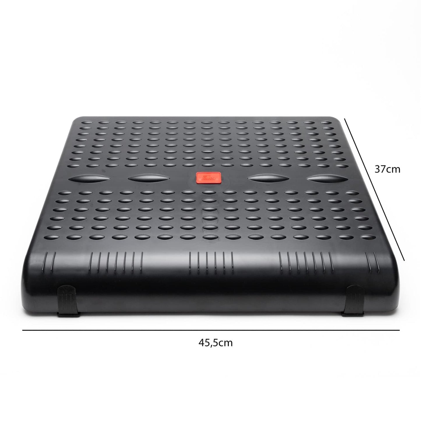 Ergonomic Office Footrest - Made of Recycled Plastic - 49 x 49 x 11 cm - Office Accessory - Wavy Massage Surface - Adjustable into 2 Positions