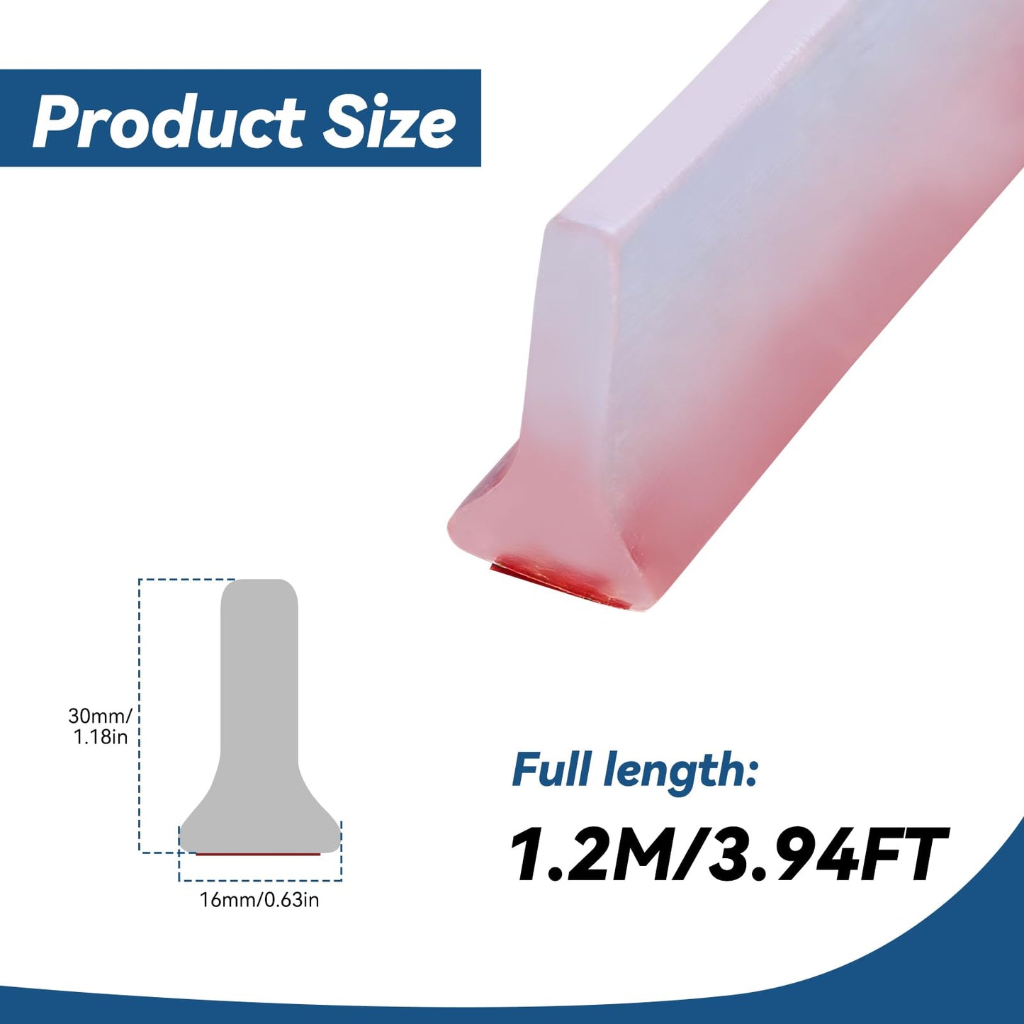 1.2M T Silicone Shower Threshold Water Barrier,Wet Room Bathroom Floor Beading,Shower Tray Sealing Strip,Tile Edge Caulk Trim for Bathroom