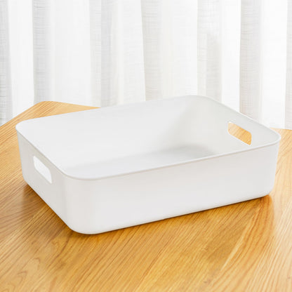 Cetomo 8L*6 Storage Basket, Plastic Open Storage Box, Containers for Shelves, Organizers with Handles for Office, Countertops, Cabinets, PP, BPA Free